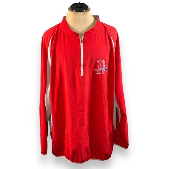 Atlanta Braves Lightweight Pull Over 1/4 Zip Windbreaker Size 2X MLB Baseball - Picture 1 of 9
